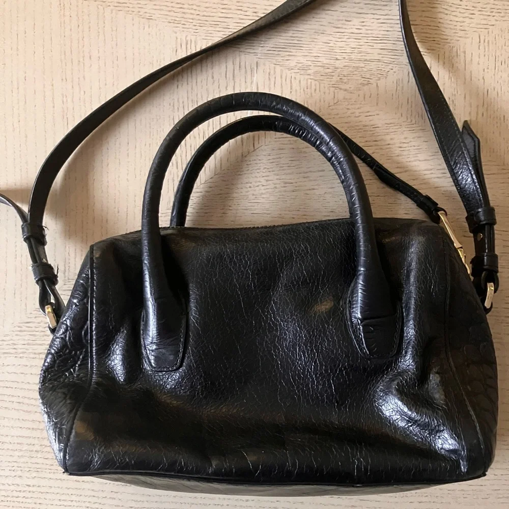 Cole Haan Women’s Black Leather Mini Satchel Crossbody Bag | Every Day Use